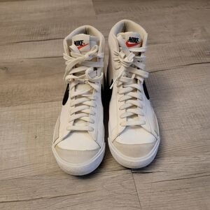 Nike White and Black High-Top Sneakers